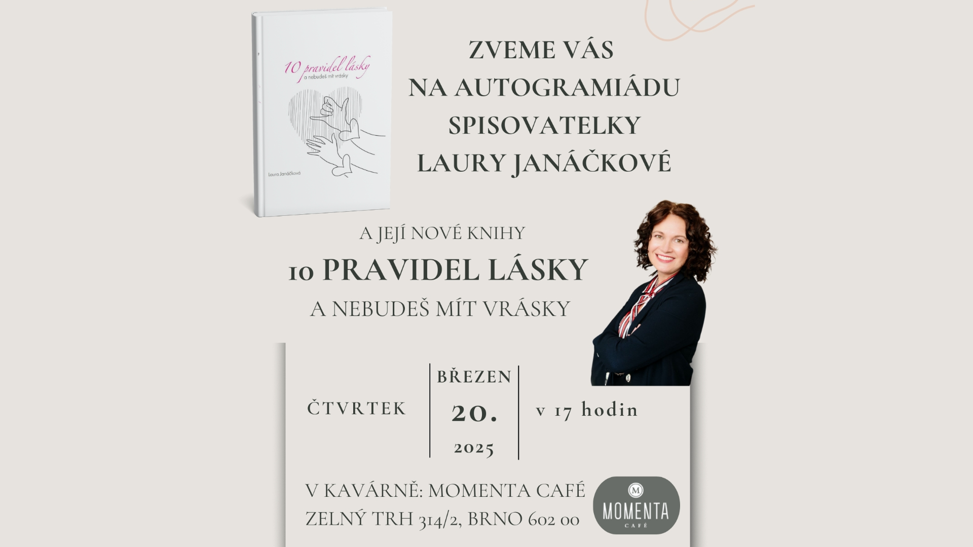 Autogramiáda Laury Janáčkové: 10 pravidel lásky, které vám změní život!